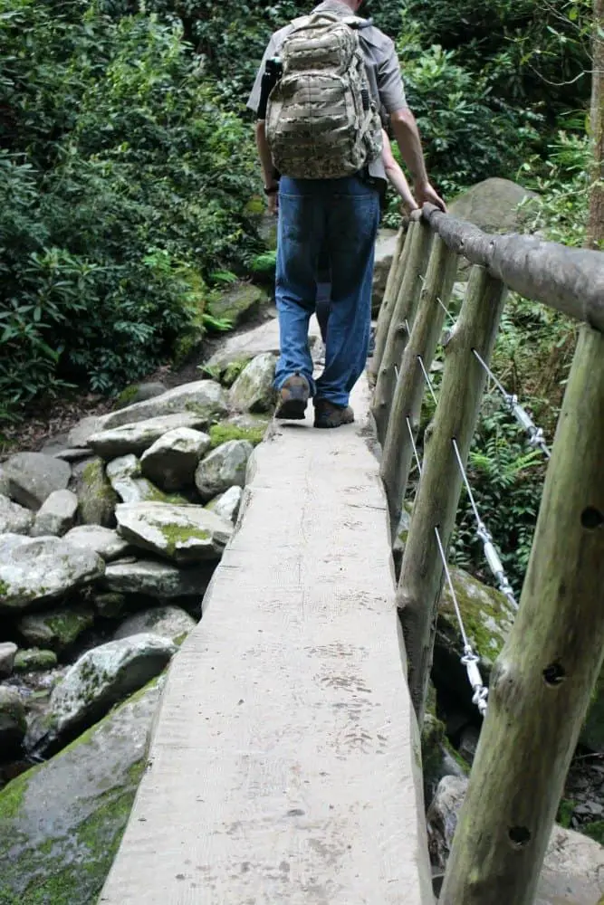 Kid Friendly Smokies, Rainbow Falls, Mom Explores The Smokies 2
