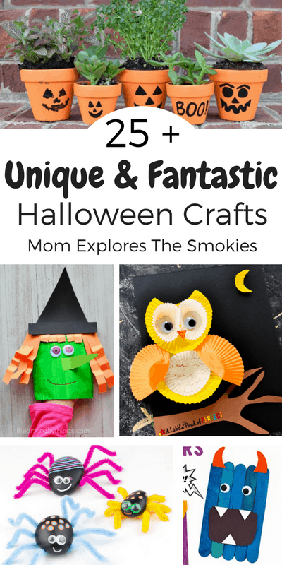 Unique and Fantastic Halloween Crafts for kids in a collage