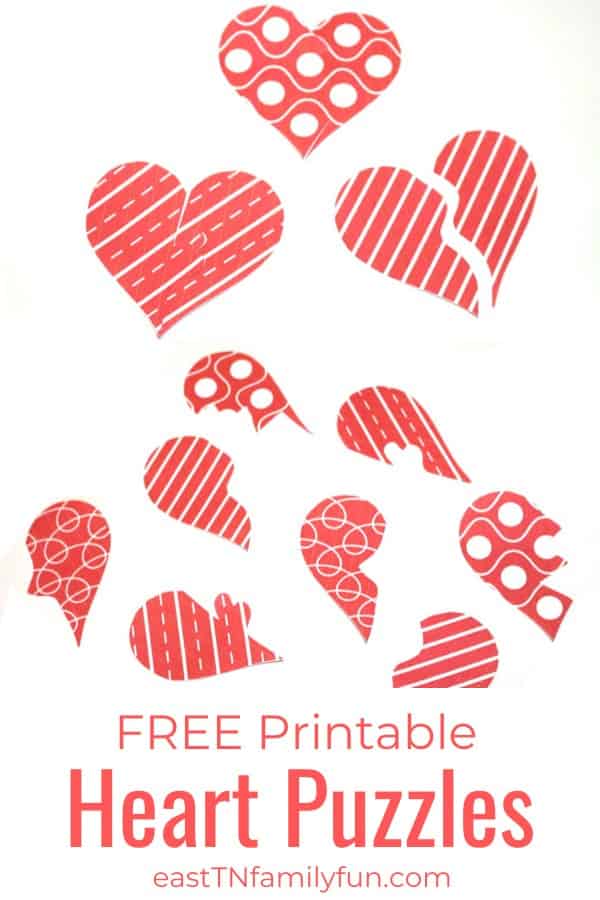 Free Printable Valentine's Day Heart Puzzles