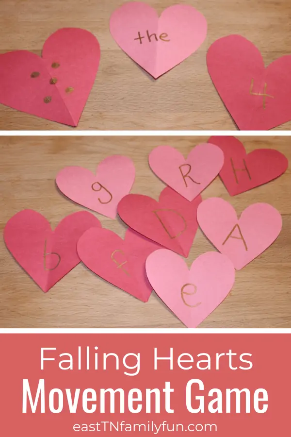 Falling Hearts Valentine's Day Learning Game for Kids