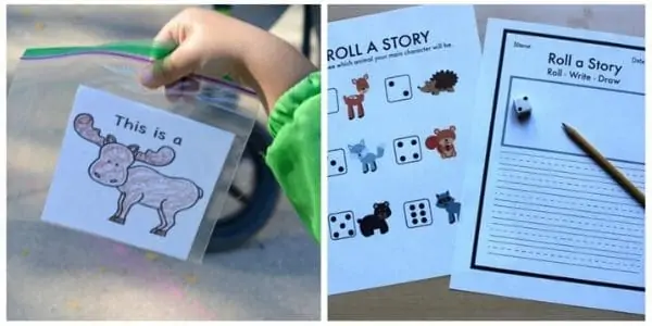 forest animals writing Activities