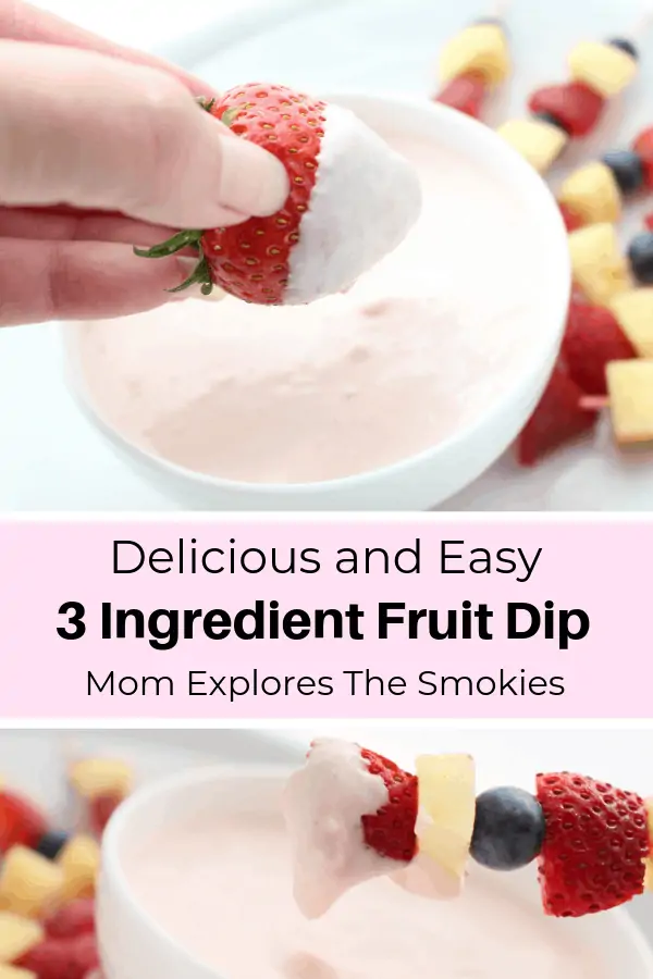 Delicious 3 Ingredient Fruit Dip, Mom Explores The Smokies