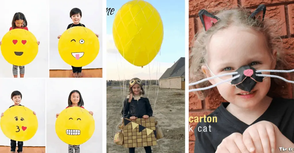 DIY Emoji, Hot Air Balloon, and Cat Costume for Halloween