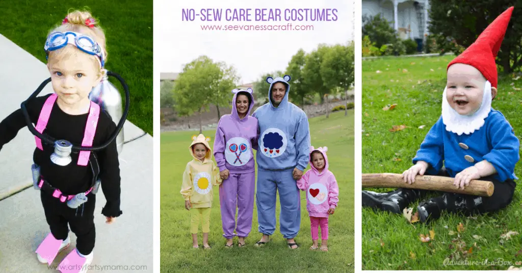 DIY Scuba Diver, Care Bear, and Gnome Halloween Costume