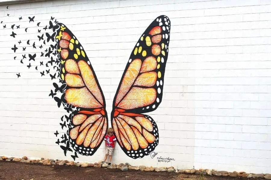 Butterfly Mural in Sevierville TN