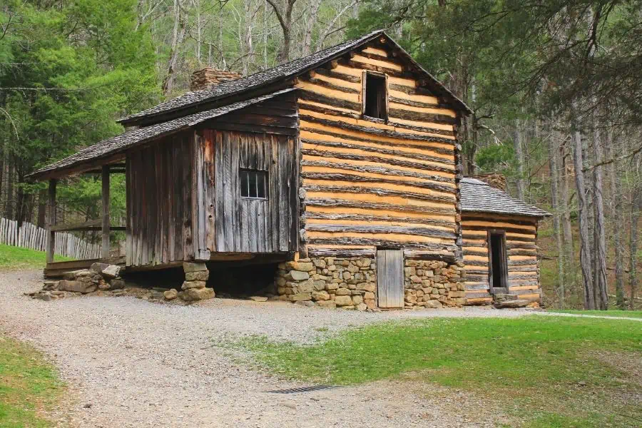 Old Elijah Oliver Appalachian Log Cabin with Stone Foundation